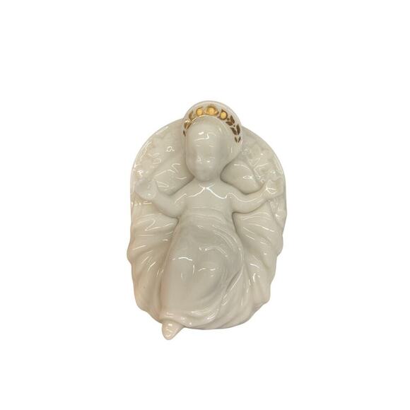 Lenox 1993 China Jewels Collection Baby Jesus Figurine Nativity 24k Gold Trim - Picture 1 of 3